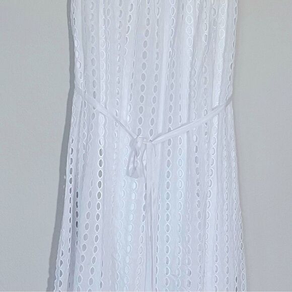J Crew NWT Oval Eyelet Midi Dress Size Small in White - Picture 7 of 16